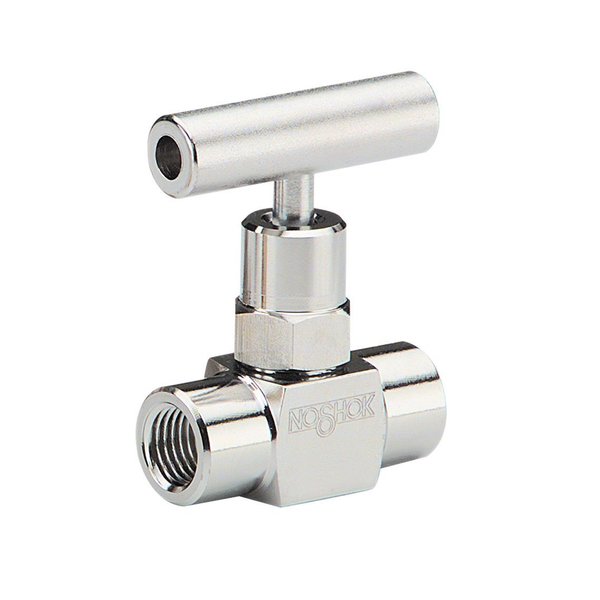 Noshok Mini Valve, Hard Seat, 1/4 NPT Female - 1/4 NPT Female Angle, 316 SS, 0.172" Orifice 102-FFAS